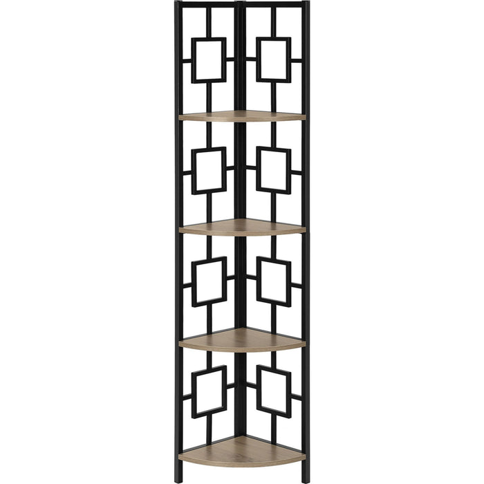 Bookcase - 62"h - Metal Corner Etagere