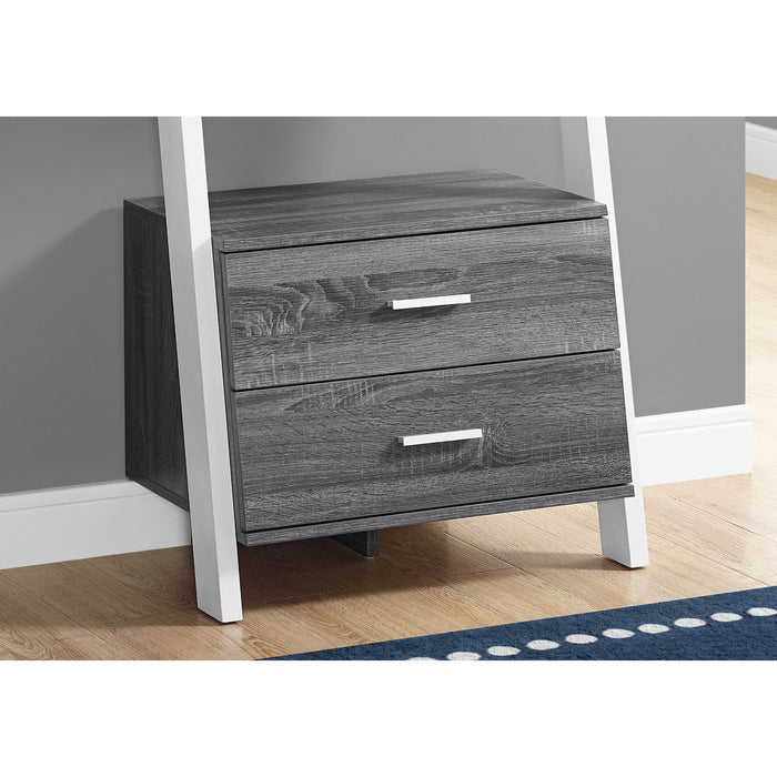 Bookcase - 69"h - Ladder with 2 Storage Drawer