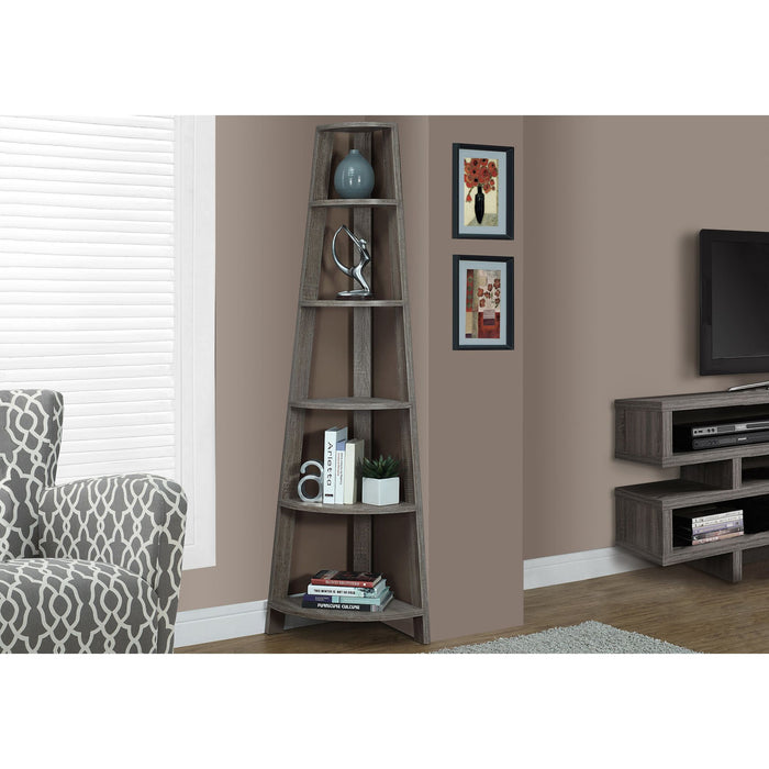 Bookcase - 72"h - Corner Accent Etagere