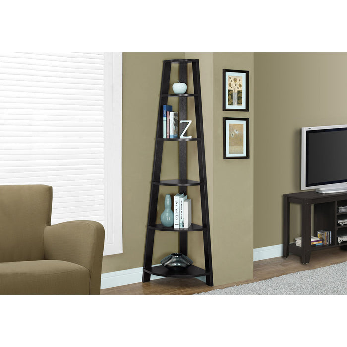 Bookcase - 72""h - Corner Accent Etagere