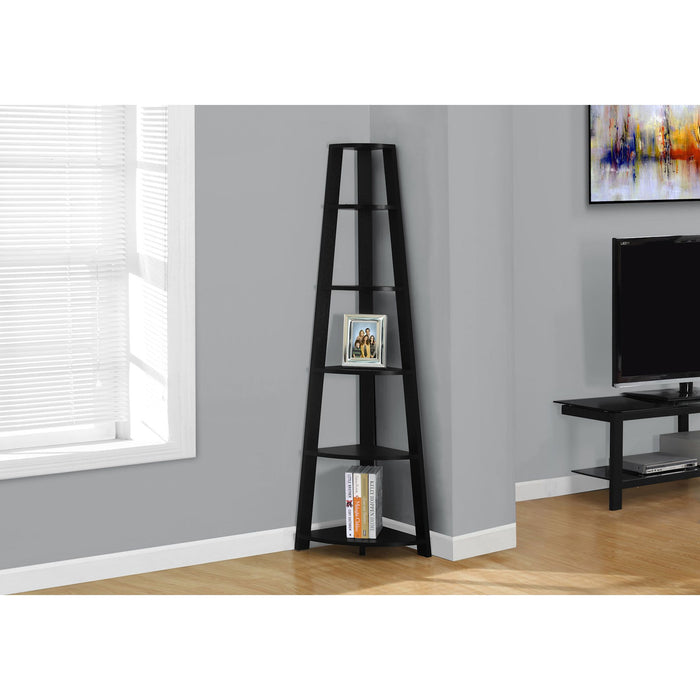 Bookcase - 72"h - Corner Accent Etagere