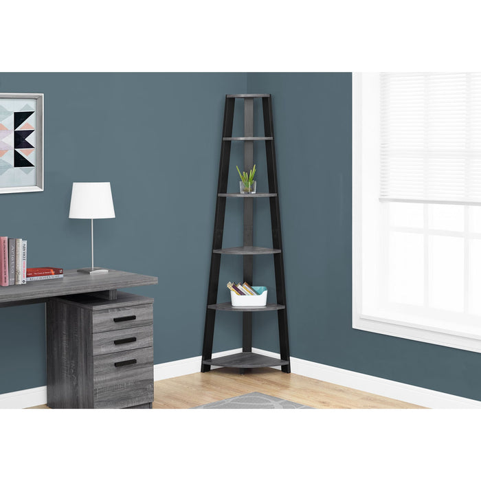 Bookcase - 72"h - Corner Accent Etagere