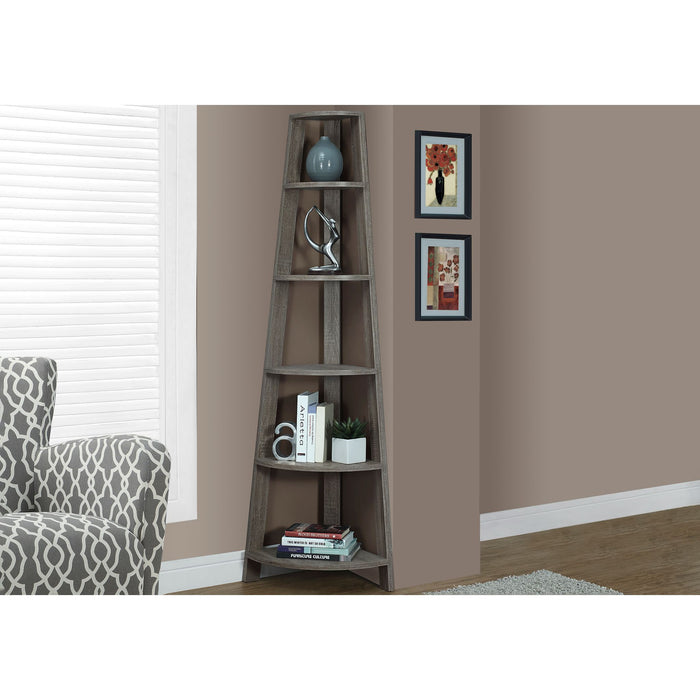Bookcase - 72"h - Corner Accent Etagere