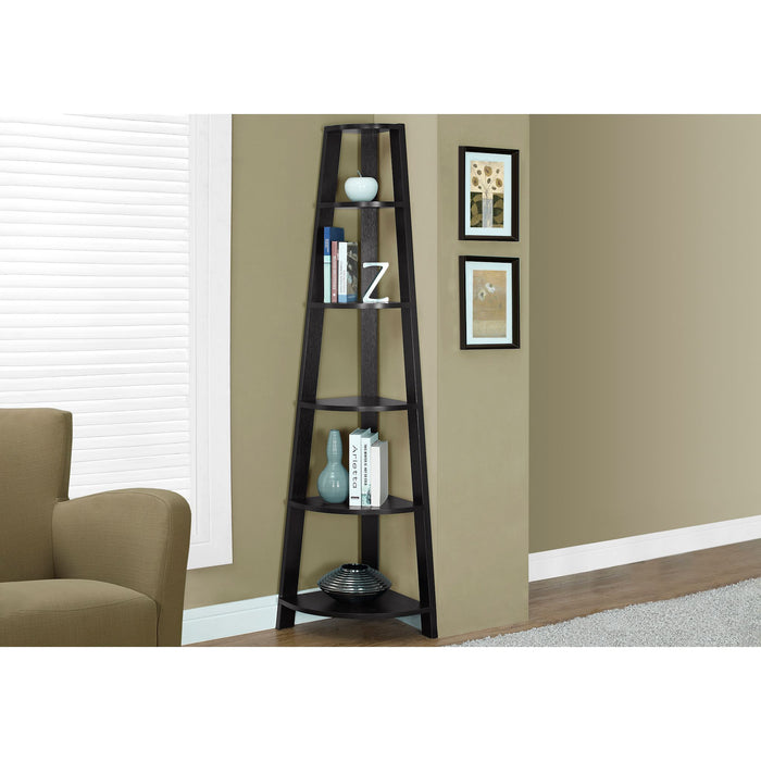Bookcase - 72""h - Corner Accent Etagere