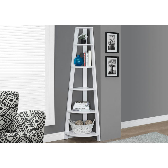 Bookcase - 72"h - Corner Accent Etagere
