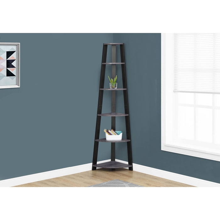 Bookcase - 72"h - Corner Accent Etagere