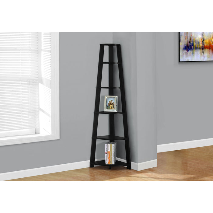 Bookcase - 72"h - Corner Accent Etagere