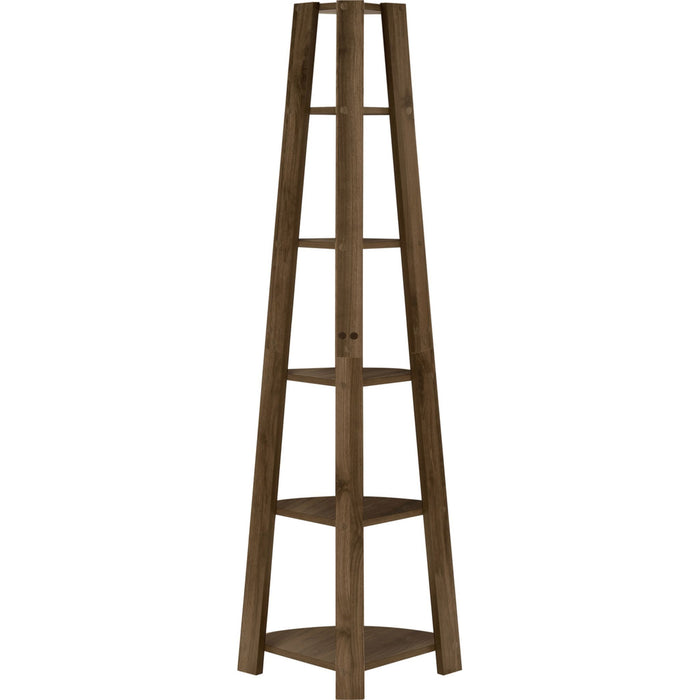Bookcase - 72"h - Dark Corner Accent Etagere