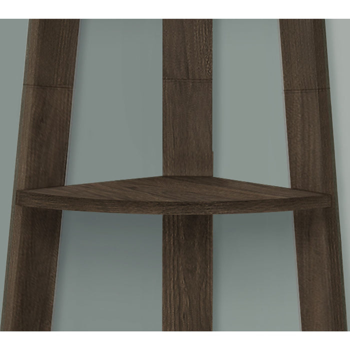 Bookcase - 72"h - Dark Corner Accent Etagere