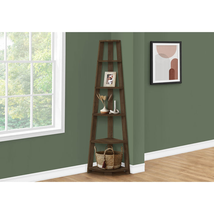 Bookcase - 72"h - Dark Corner Accent Etagere