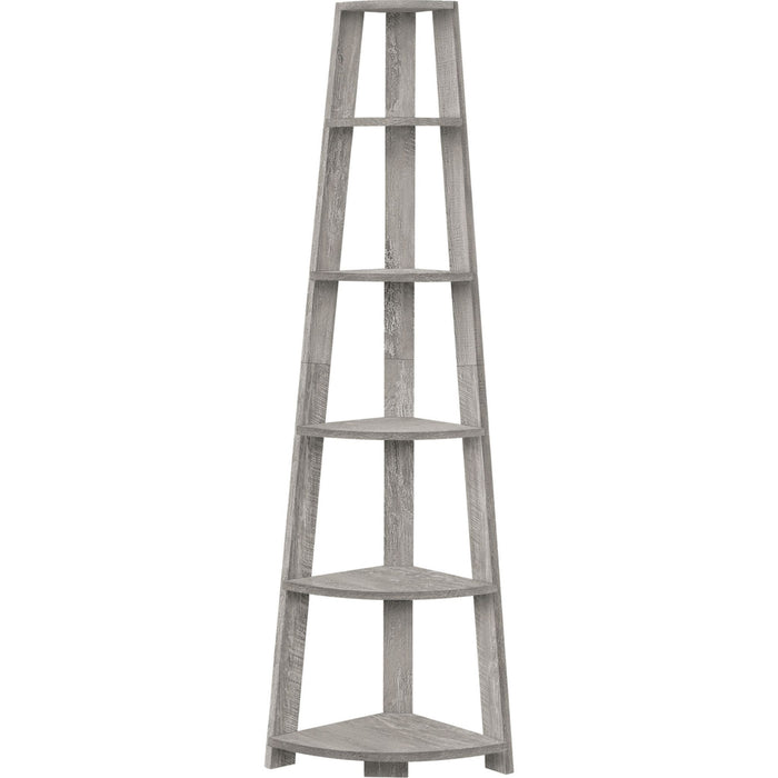 Bookcase - 72""h - Industrial Corner Accent Etagere