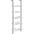 Bookcase - 72"h - Ladder Marble - Black Metal