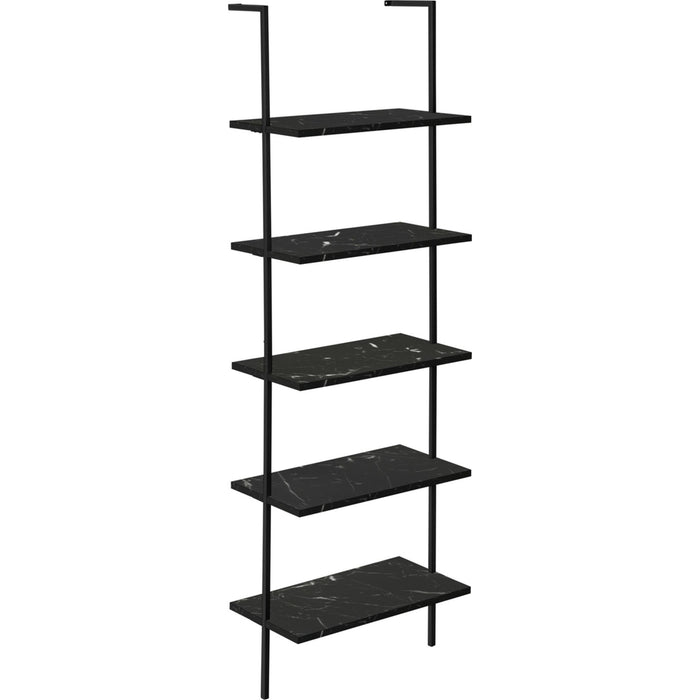 Bookcase - 72"h - Ladder Marble - Metal