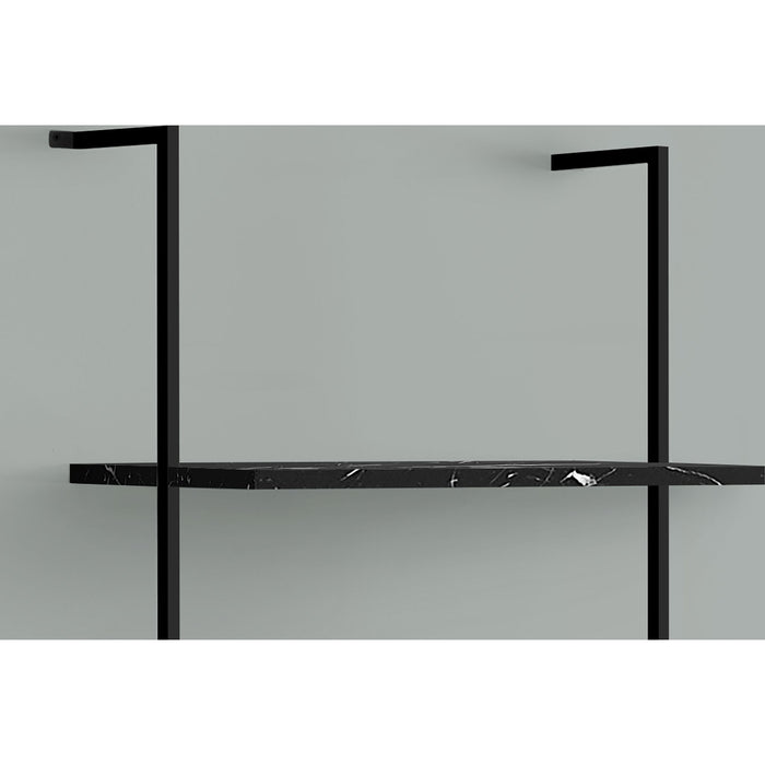 Bookcase - 72"h - Ladder Marble - Metal