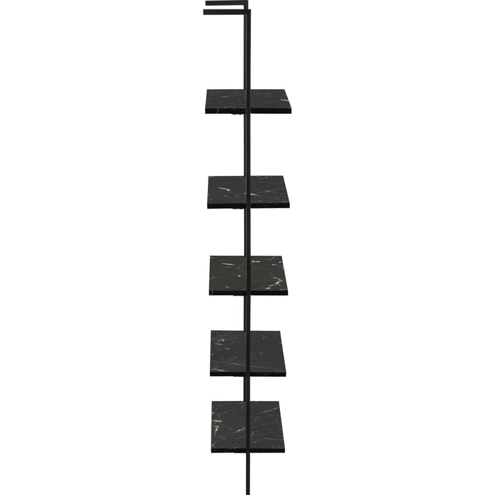 Bookcase - 72"h - Ladder Marble - Metal