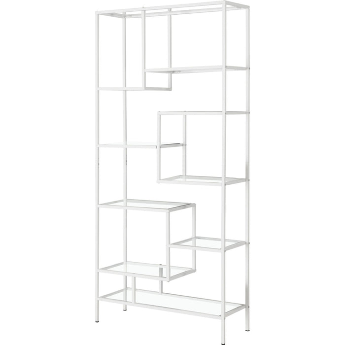 Bookcase - 72"h - Metal with Tempered Glass