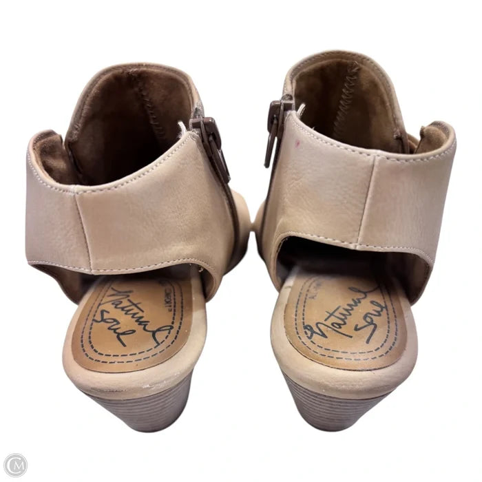 Boots Ankle Heels By Clothes Mentor In Tan, Size: 6