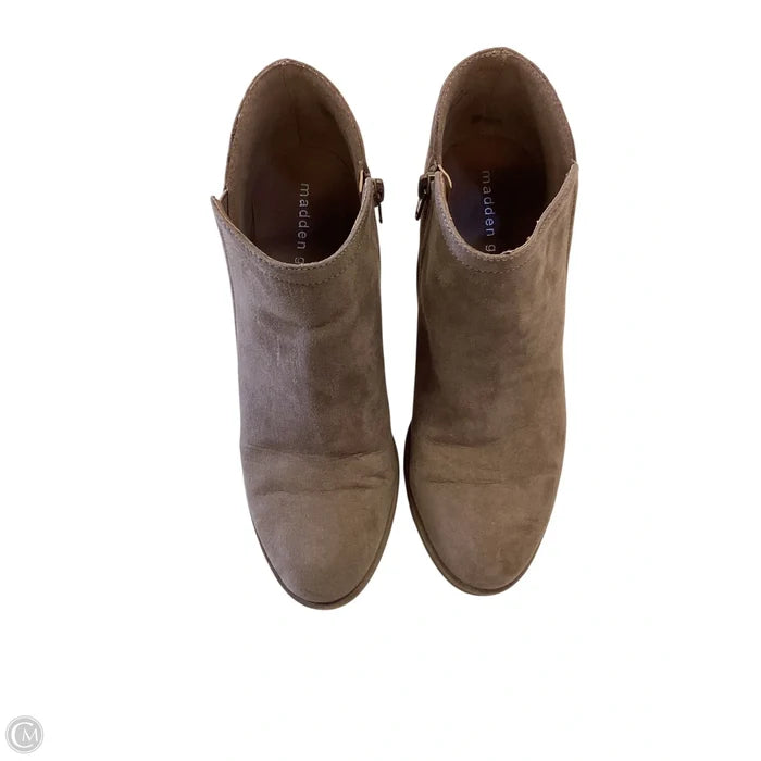 Boots Ankle Heels By Madden Girl In Brown, Size: 9.5
