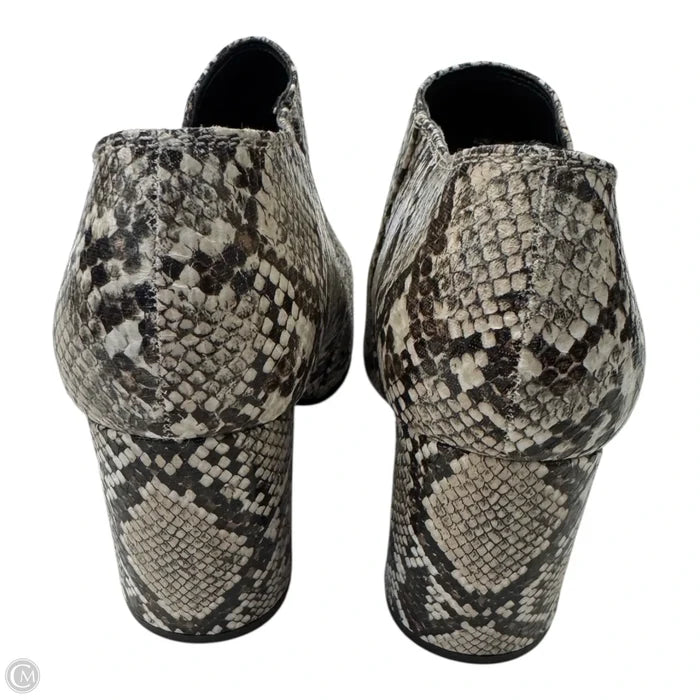 Boots Ankle Heels By Michael Shannon In Snakeskin Print, Size: 8