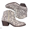 Boots Ankle Heels By So In Snakeskin Print, Size: 8.5