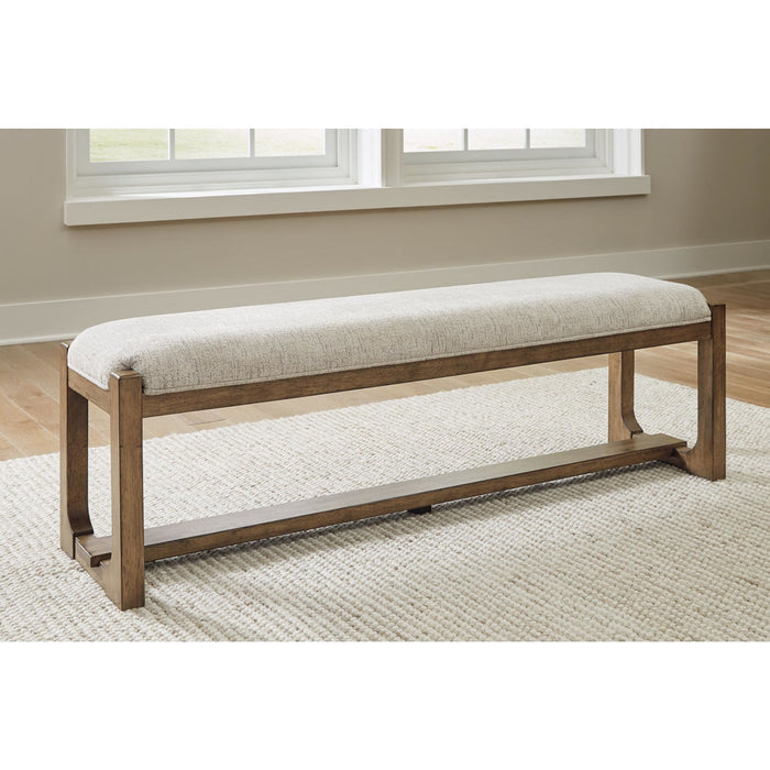 Cabalynn Dining Bench - Oatmeal/Light Brown - (D974-00)