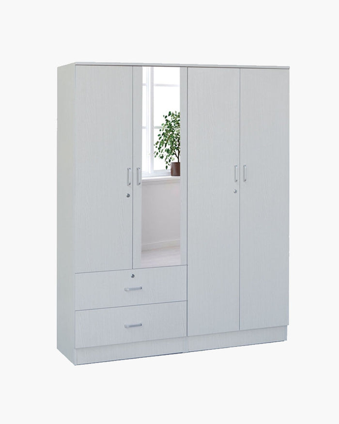 Cancin Open Door Wardrobe with Mirror