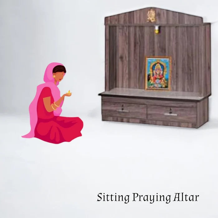 Canvar Sitting Hindu Prayer Altar