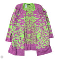 Cardigan By Misook In Green & Pink, Size: Xl