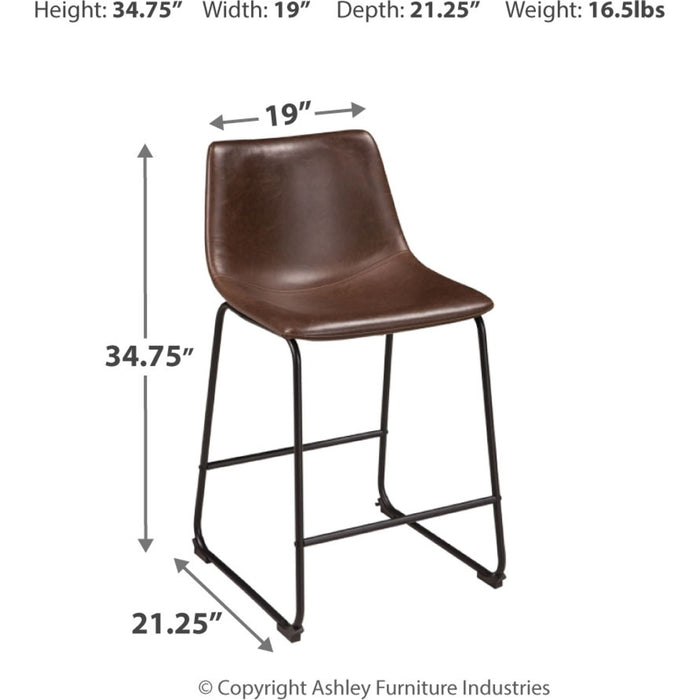 Centiar Counter Height Stool - Brown - (D372-124)