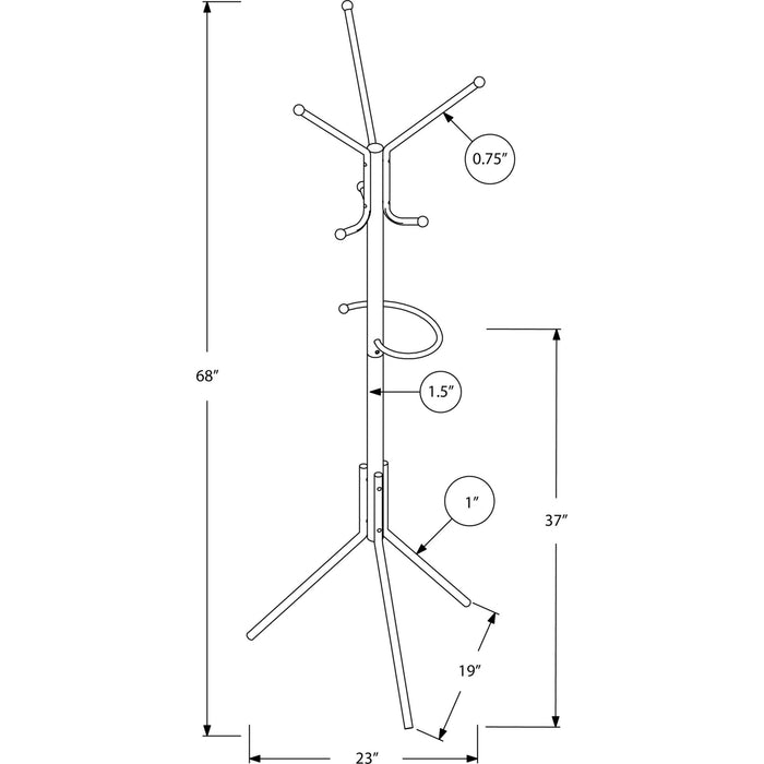 Coat Rack - Silver
