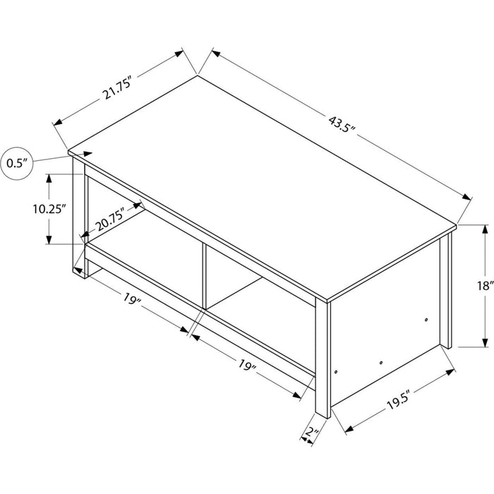 Coffee Table - Light Beige/Dark Oak