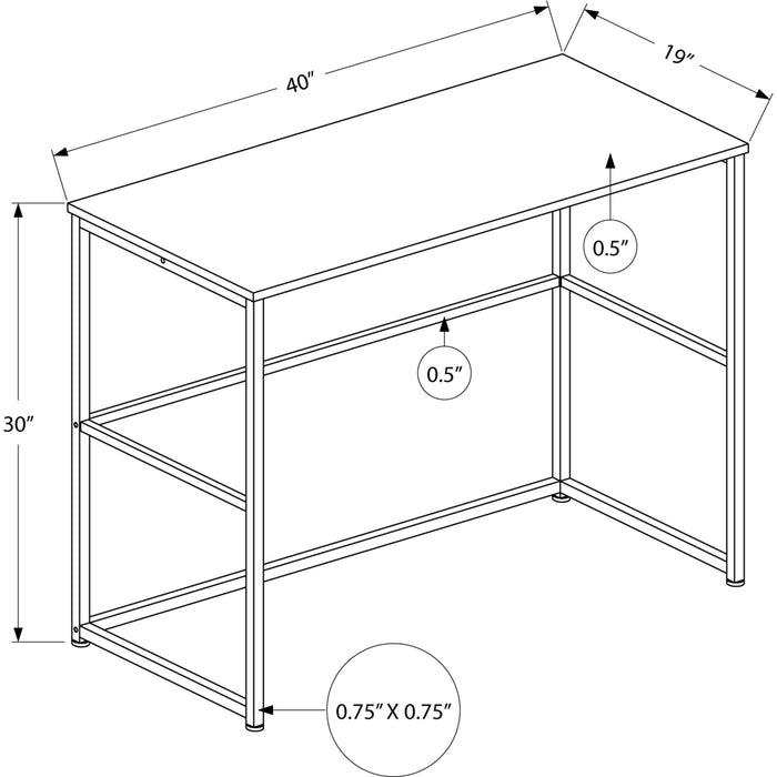 Computer Desk - 40"l - Black Metal