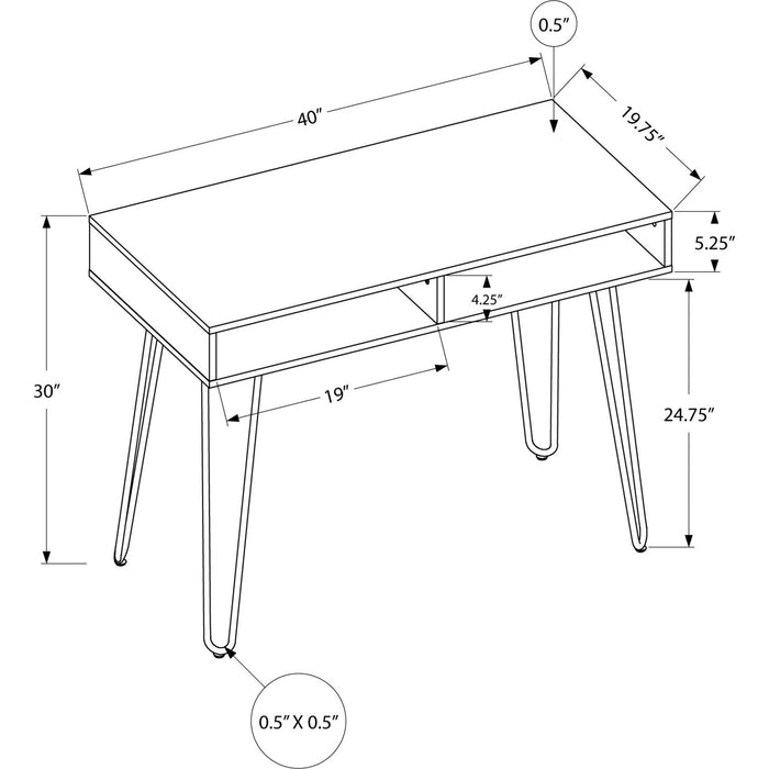 Computer Desk - 40"l - Metal