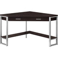 Computer Desk - 42"l - Corner - Silver Metal