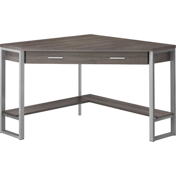 Computer Desk - 42"l - Corner - Silver Metal