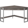 Computer Desk - 42"l - Corner - Silver Metal