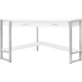 Computer Desk - 42"l - Corner - Silver Metal