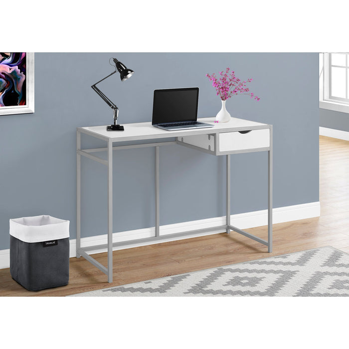 Computer Desk - 42"l - Silver Metal