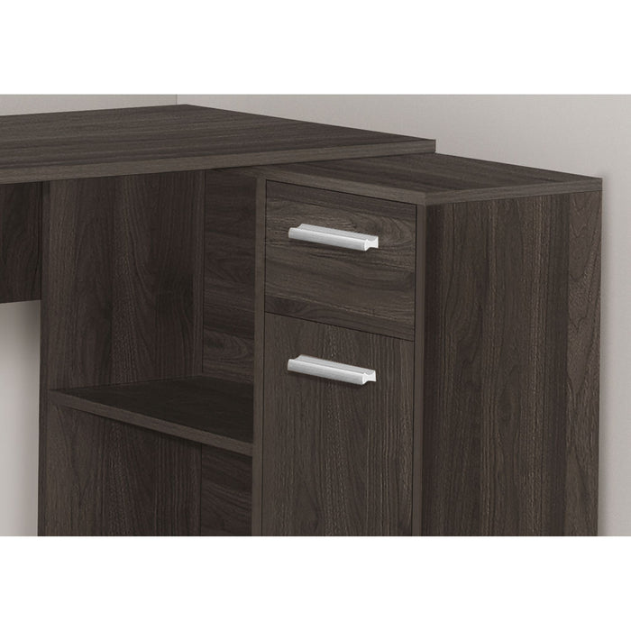Computer Desk - 46"l - Brown - Storage Cabinet