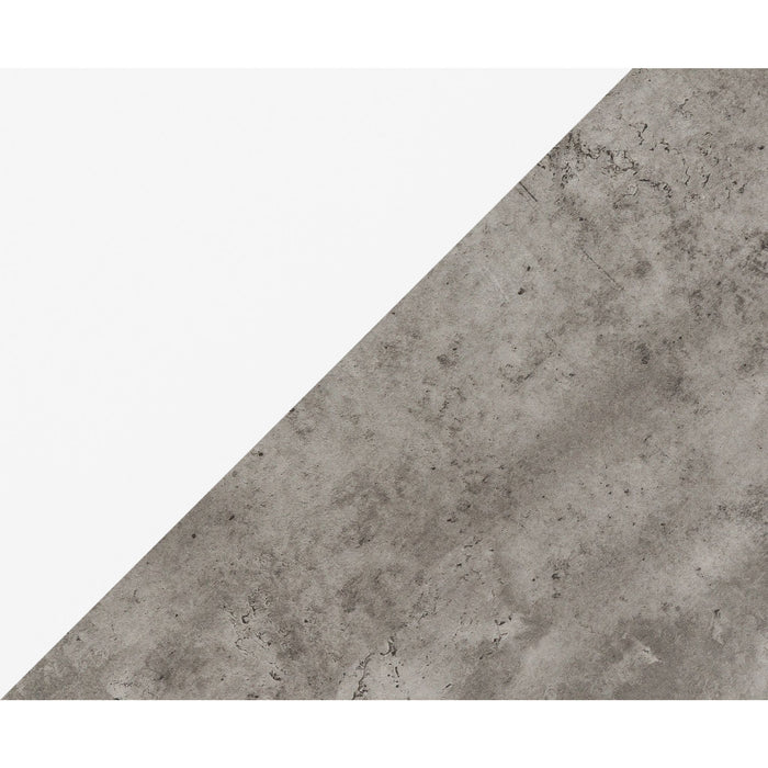 Computer Desk - 48"l - Concrete - Silver Metal - L/R