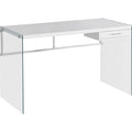 Computer Desk - 48"l - Glossy - Tempered Glass