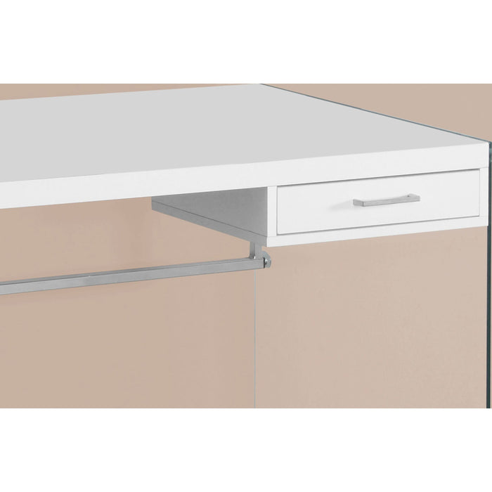 Computer Desk - 48"l - Glossy - Tempered Glass