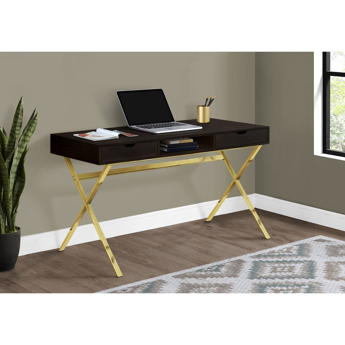 Computer Desk - 48"l - Gold Metal