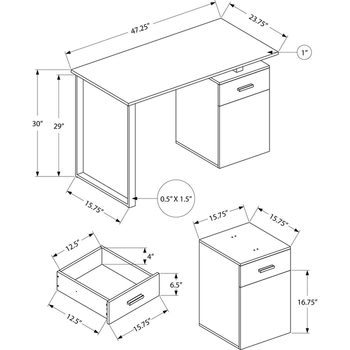 Computer Desk - 48"l - Left or Right Facing