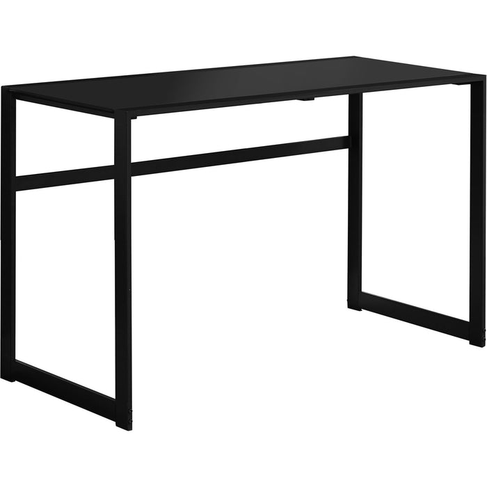 Computer Desk - 48"l - Metal - Tempered Glass