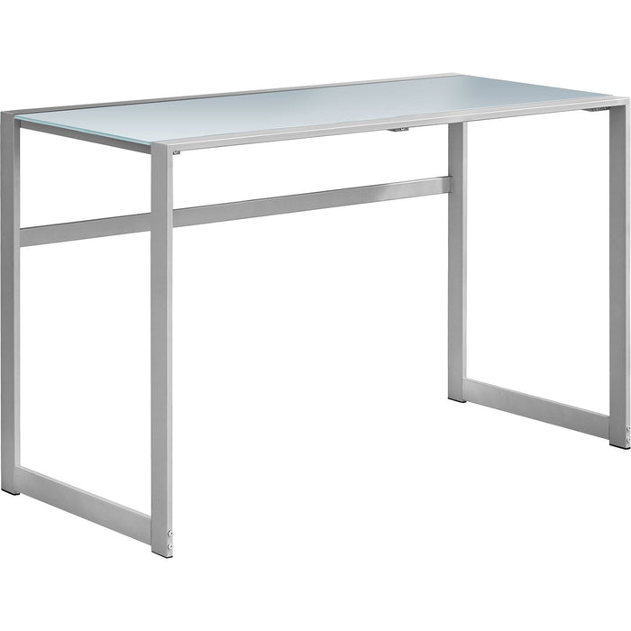 Computer Desk - 48"l - METAL/ White Tempered Glass