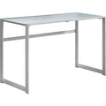 Computer Desk - 48"l - METAL/ White Tempered Glass