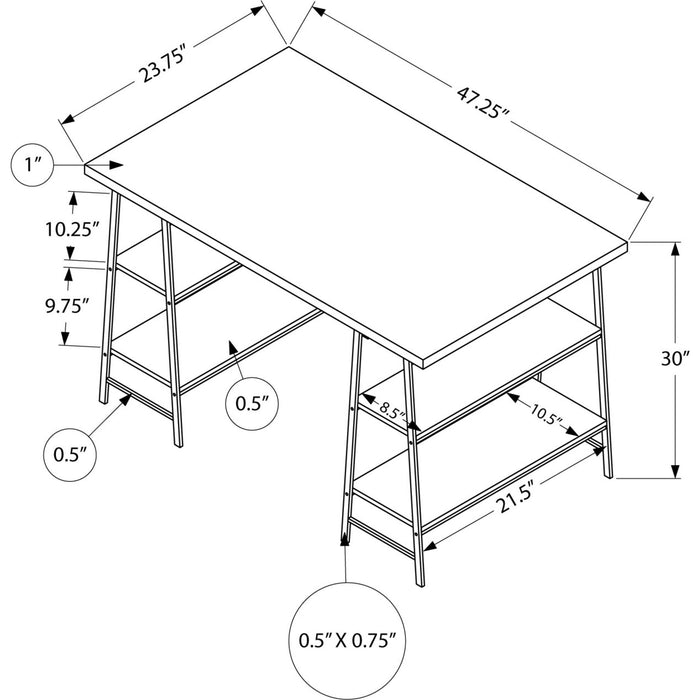 Computer Desk - 48"l - Metal