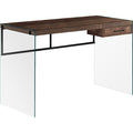 Computer Desk - 48"l - Reclaimed WOOD/ Glass Panels