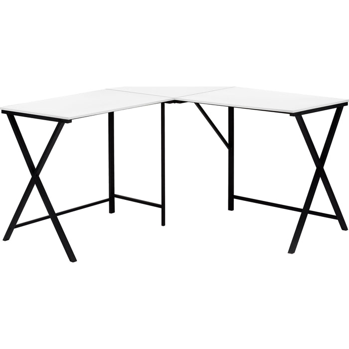 Computer Desk - 55"l - Black Metal Corner